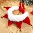 thumbnail image 4 of Pañuelo bandana navideño para mascotas con cascabeles, pañuelo triangular para el cuello para gatos y perros, accesorio para fiestas de disfraces de mascotas (Talla M), 4 of 7