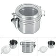 thumbnail image 4 of Food Grade Stainless Steel Kitchen Food Storage Container Bottle Sugar Tea Coffee Beans Canister S M L XL 4 Sizes Kitchen Storage Canister Silver, 4 of 7