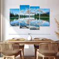 thumbnail image 3 of Elephant Stock Pyramid Lake Wall Art - Horizontal Multi Panel Canvas - 4 Pieceliving Room Wall Decor - Photography Nature Multi Panel - Blue And Green Decor - 68" x 42", 3 of 8