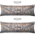 thumbnail image 5 of Rustic Body Pillow Cover Barn Door Wooden Barnwood Farmhouse Vintage Throw Pillow Covers Long Pillow Case Protector with Zipper Decorative Soft Rectangle Bed Pillowcases for Bedroom 20"x54",Grey, 5 of 5