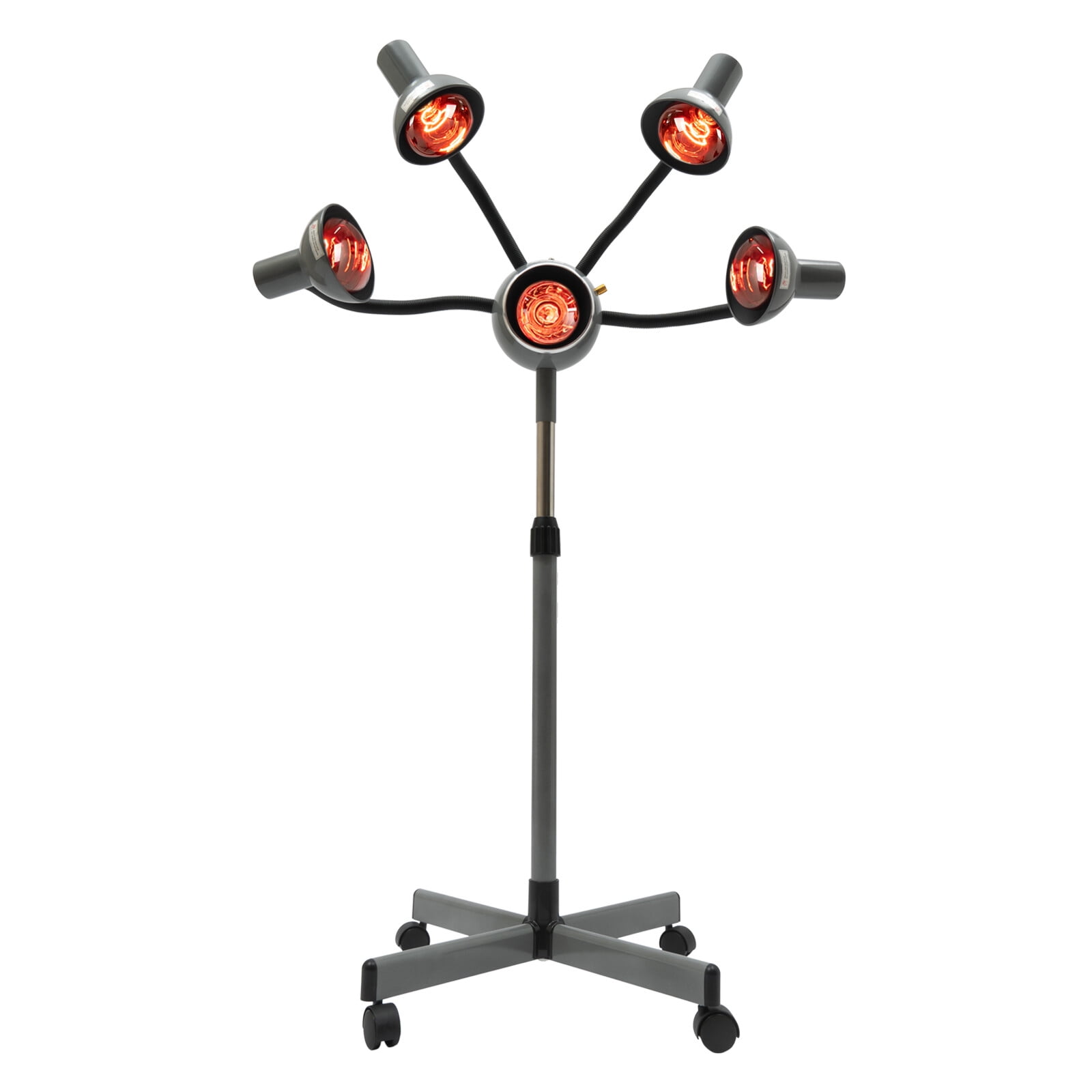 750W 5-Head Infrared Lamp, Height & Angle Adjustable, Professional Standing Hair Dryer for Beauty Salons 110V