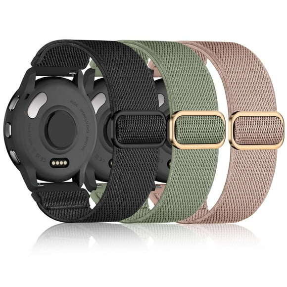 Bandas elásticas deportivas de nailon de 22 mm para Garmin Vivoactive 4/Venu 3