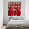 thumbnail image 4 of Red Christmas Balls Kitchen Curtains 63 Inch Length, Farmhouse Curtains & Drapes, Xmas Snowflake Botanical Rod Pocket Window Curtains for Living Room/Bedroom/Bathroom, 42" x 63", 2 Panels, 4 of 5