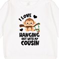 thumbnail image 3 of Inktastic Monkey I Love Hanging out with My Cousin Toddler Sweatshirt, 3 of 4