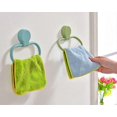 thumbnail image 4 of Punch-Free Bathroom Towel Ring Plastic Towel Hanging Ring Oval Towel Rack Wall Mount Towel Holder Set Bathroom Accessories for Home Hotel Kitchen 5 Pc, 4 of 4