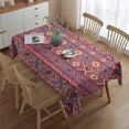 thumbnail image 2 of Colorful Geometric Pattern Rectangle Tablecloth 60"x84",Waterproof Polyester Rectangle Table Cloth, Wipeable Spillproof Polyester Tablecloth for Dining, Camping, Indoor and Outdoor, 2 of 5