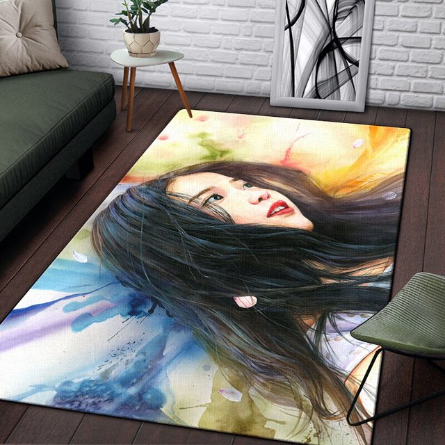 Iu - Kpop Star Painting Mat área grande negro suave decoración del hogar Boho Picnic6160x200cm (62x78 pulgadas)160x200cm (62x78 pulgadas) zhangyuxiang unisex