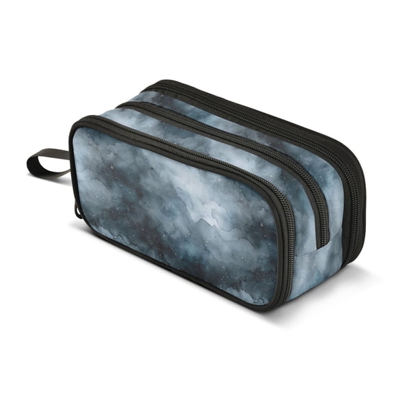 FORMRS Pencil Case with 3 Compartments School Large Capacity Zipper Pen Pouch Stationery Organizer, Watercolor Sky Pattern