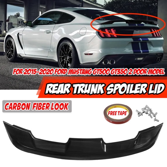 For 2015-2020Ford Mustang GT350 GT500 Style ABS Glossy Black Trunk Spoiler Wing