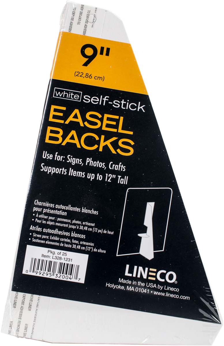 Lineco/University Products Self-Stick Easel-Backs, White, 25/Pkg., 9" - image 2 of 2