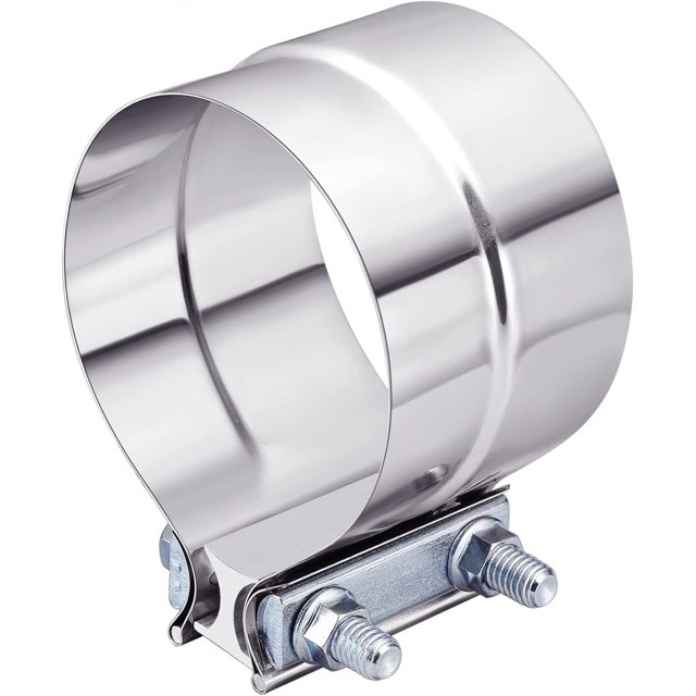 GFDYREE 4.0 Inch Exhaust Clamp, Lap Joint Band Clamp Stainless Steel