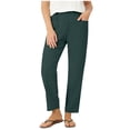 thumbnail image 2 of PYGNJK Women's Straight Leg Pants Yoga Pants High Waisted Casual Dress Pants With Pockets, 2 of 6