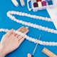 thumbnail image 3 of 4 yardas de cinta de encaje con perlas, aplique de flecos de perlas blancas de 7/8 de pulgada, adorno de encaje de perlas, adorno de flecos de tela, adorno de trenza de cordón, 3 of 7