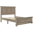 thumbnail image 5 of Pinewood Vintage Queen Bed with Headboard and Footboard, Traditional Town and Country Style Queen Size Platform Bed, 5 of 6