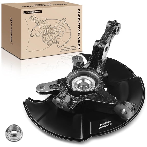 A-Premium Front Right Steering Knuckle & Wheel Bearing Hub Assembly Compatible with Honda Civic 2006-2011, (Without Si Model), Passenger Side