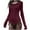 Wine, variant on Womens Long Sleeve Shirts Crew Neck Stretch Fitted Casual T-Shirt Y2k Going Out Tops Basic Tees Fall Fashion Outfits