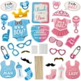 thumbnail image 5 of Paquete de 30 accesorios para fotomatón de baby shower, niño y niña, accesorios para fiesta de revelación de género o baby shower, decoraciones infantiles, decoración de bautismo y baby shower JM, 5 of 5