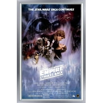 24X36 Star Wars: The Empire Strikes Back - One Sheet 2 Wall Poster, 24" x 36", Framed