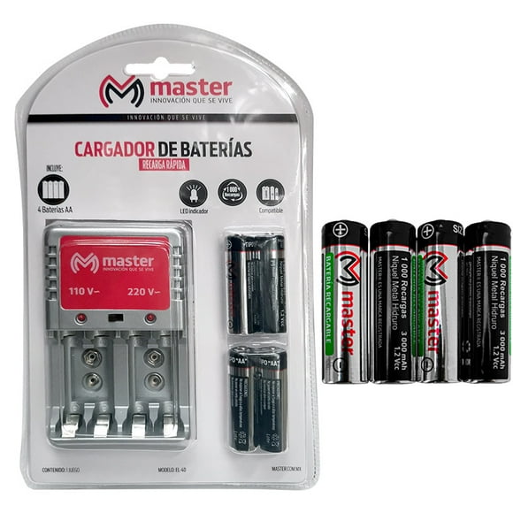 Cargador de Baterías Master EL-40 Para AA AAA 9V