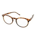 thumbnail image 3 of grinderPUNCH Oval Round Readers Lightweight Eyeglasses for Mens and Womens Reading Glasses +2.50, Tortoise, 3 of 4