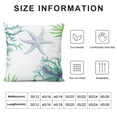 thumbnail image 6 of COMIO Nautical Coastal Throw Pillow Covers Set of 2 Beach Theme Blue Seashell Coral Starfish Pillow Cover Summer Couch Pillow Cases Outdoor Sofa Cushion Cover Modern Decor for Bed Living Room White, 6 of 6