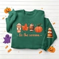 thumbnail image 6 of Aboser Halloween Pumpkin Sweatshirt Women Graphic Long Sleeve Shirts Cozy Crewneck Pullover Sweatshirts Spooky Party Outfits, 6 of 6
