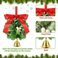 thumbnail image 3 of Hanging Mistletoe Ball Christmas Tree Ornament Mistletoe Decoration for Doorway Mistletoe Kissing Ball Artificial Mistletoe Decor with Bows Berries & Bells, 3 of 7