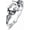 Clear White, variant on 2ct Vintage Birthstone Heart Ring 925 Sterling Silver Retro Oxidized Band Ring with Crystal from Austria, Birthday Anniversary Jewelry Gifts for Women Her
