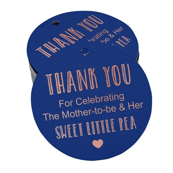 Inkdotpot Real Rose Gold Foil Thank You For Celebrating The Mother To Be Baby Shower Tags Favor Hang Paper Tags 50 Pieces