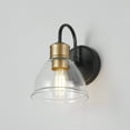 thumbnail image 6 of Better Homes & Gardens Indoor 1-Light Matte Black Wall Sconce, Clear Glass Shade, LED Bulb Included, 6 of 9