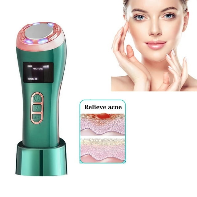 4 in 1 Skin Therapy Wand - Ion Therapy LED Light Machine - Anti Aging - Lift & Firm Tighten Skin Wrinkles