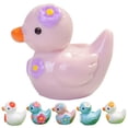thumbnail image 5 of Dserhfy 12Pcs Mini Resin Floral Ducks Colorful Miniature Duck Figurines Cute Mini Animal Collectibles for Fairy Garden Decor DIY Crafts Fish Tank Decoration, 5 of 8