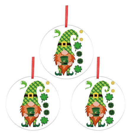

Naughtyhood Christmas Sale St. Patrick Pendant Home Decor Green Hat Rudolph Doll Pendant Clearance Home Decoration