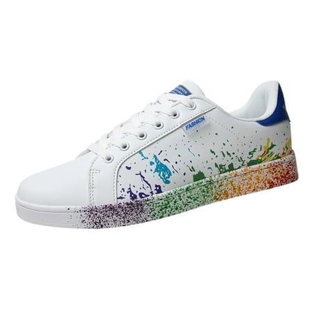 

Wesracia Women s Fashion Couple Colorful White Shoes Mens Sport Board Shoes Sneakers