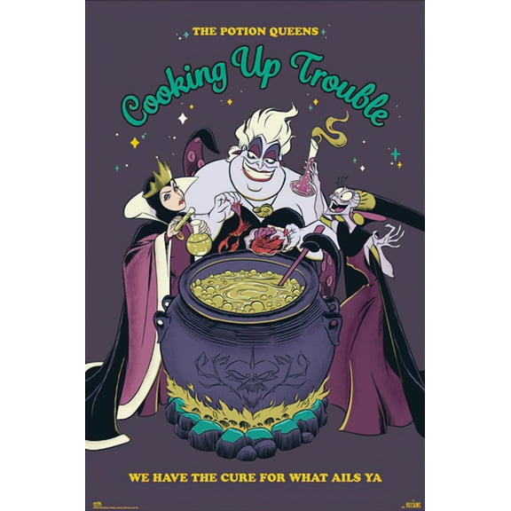 Disney's Potion Queens - Poster (Ursula & The Evil Queen - Cooking Up Trouble) (Size: 24" x 36")