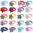 thumbnail image 2 of Hair Tie Star Sparkle 20PCS Elastic Cute Hair Rope Ponytail Holder for Children, 2 of 10