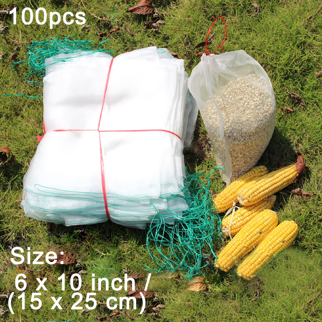 Netting Bags Nylon Net Barrier Bag with Drawstring For Protecting Plant