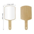 thumbnail image 2 of 1 Pc Espejo de Mano Grande Cuadrado para Mujeres para Salón de Belleza Vacaciones Color Madera Espejo de Madera Plateado, 2 of 3