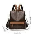 thumbnail image 3 of Beautynvta Fashion Shoulder Bag for Women, Casual Leather Backpack, Large Capacity Tote Handbag for Work, School & Travel, Coffee, 3 of 6