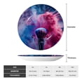 thumbnail image 2 of Picia Color Explosion Makeup Brush Pattern Bone China Decorative Plate – Wall Decor with Stand and Adhesive, Elegant Ornament for Living Room, Office, or Entryway-7in, 2 of 6
