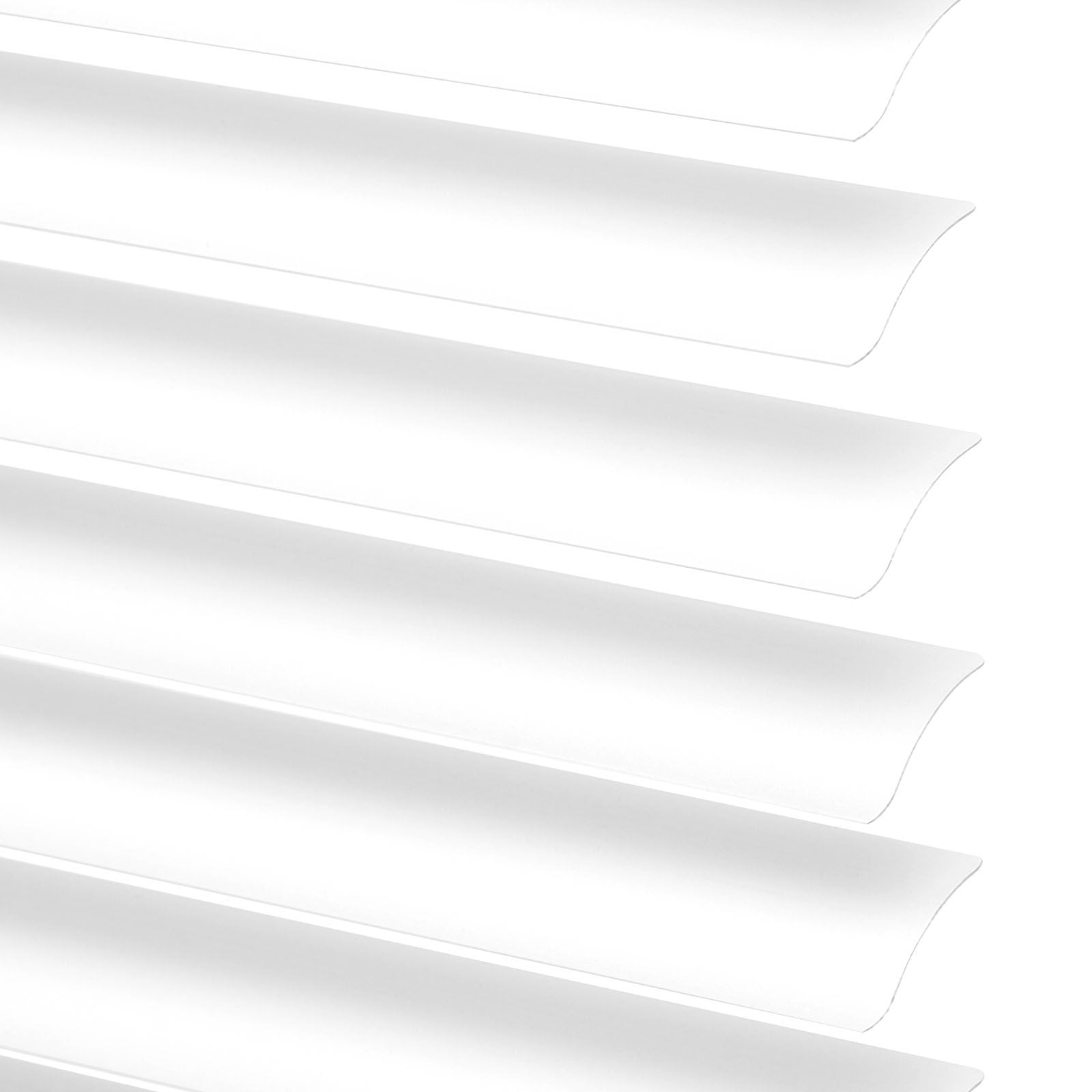 Cordless Mini Blinds 34x48 Inch 1 Inch Slats Vinyl White Window Blinds Cordless Lift Wand Tilt for Bathroom Kitchen Laundry