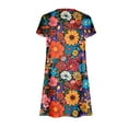 thumbnail image 7 of Erwazi Women's Casual Summer Dress Short Sleeve T Shirt Dress Tiered Swing Mini Dresses with Pockets, 7 of 7
