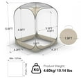 thumbnail image 5 of VEVOR Pop up Sports Tent, 50x50 in Clear Bubble Tent for 1 Person, Waterproof Outdoor Pod with Floor Mat & Top Cover, Garden Igloo Dome Tents Camping Shelter for Events Fishing Cheering, 5 of 9