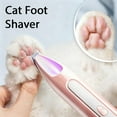 thumbnail image 2 of Pet Paw Grooming Shaver, USB Rechargeable Dog Cat Foot Hair Trimmer With R-Shape Blade & LED, 2 of 8