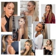 thumbnail image 6 of 16-26 Inch Long Straight Drawstring Ponytail Extensions #P18/613 Highlight Human Hair Ponytail Hairpieces, 6 of 6
