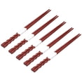 thumbnail image 2 of Baguettes en Bois, 5 Paires de Baguettes Réutilisables Anti Baguettes Ensemble Baguettes Lavables Résultats Impressionnants, 2 of 7