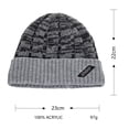 thumbnail image 3 of Tanhomme Slouchy Knit Cap Warm Stocking Hats Guys Winter Hat Plain Hat Couples Women Men Sport Color Stripes Keep Warm Winter Plush Outdoor Knitted Hats, 3 of 5