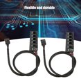 thumbnail image 5 of PC Fan Hub, High Flexibility PWM Fan Hub 13.8in Cable Length Widely Compatible 2Pcs For Desktop, 5 of 5