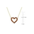 thumbnail image 2 of 1.26 Carat (Ctw) Garnet Heart Pendant Necklace in 10K Yellow Gold with Chain for Women, 2 of 6