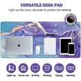 thumbnail image 4 of Large Gaming Mouse Pad Extended Mouse Pad with Stitched Edge, Keyboard Mouse Mat Non-Slip Rubber Base Desk Pad 31.5x11.8 inch for Office Home Game Work, Blue Purple Marble, 4 of 6